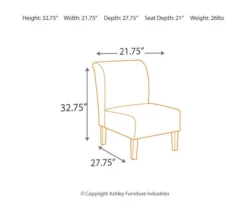 Tibbee Pebble Armless Accent Chair -Franklin || DHP || PEAK Sofa Shop 810363289 6