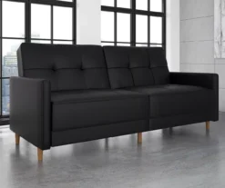 Ameriwood Avianna Faux Leather Coil Futon -Franklin || DHP || PEAK Sofa Shop 810405140 2