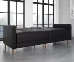 Ameriwood Avianna Faux Leather Coil Futon -Franklin || DHP || PEAK Sofa Shop 810405140 3