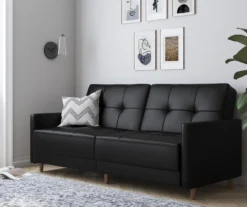 Ameriwood Avianna Faux Leather Coil Futon -Franklin || DHP || PEAK Sofa Shop 810405140 6 1