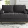 Lillith Dark Gray Mid-Century Loveseat