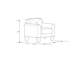 Hayward Upholstered Accent Chair -Franklin || DHP || PEAK Sofa Shop 810413820 11