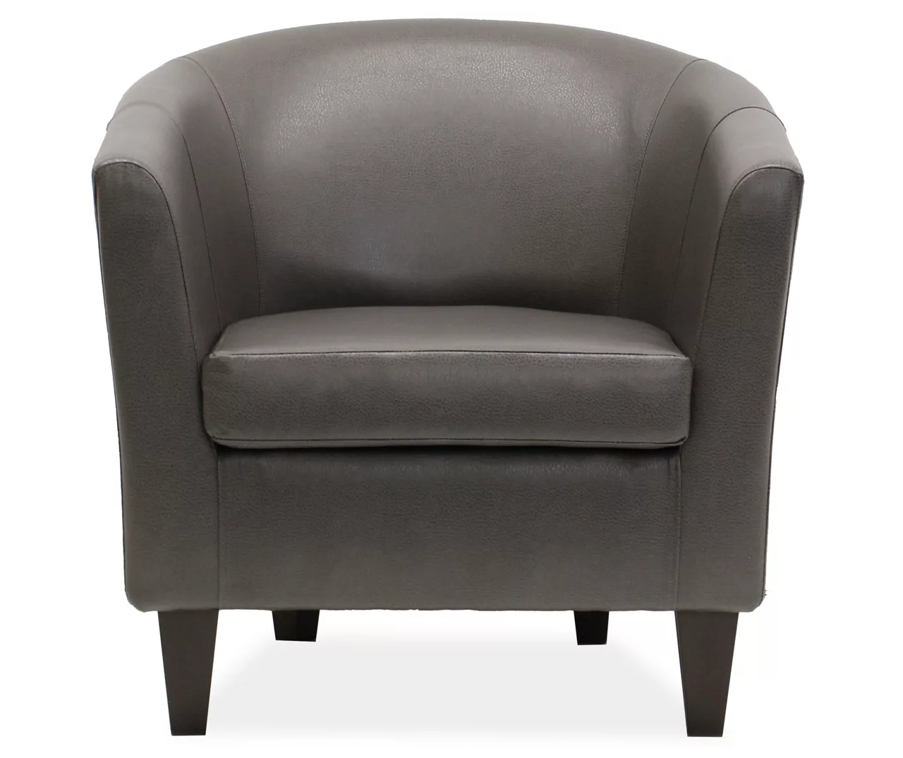Windko Gray Faux Leather Tub Chair 2 Windko Gray Faux Leather Tub Chair - Image 2
