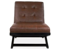 Sidewinder Brown Faux Leather Accent Chair -Franklin || DHP || PEAK Sofa Shop 810431434 3