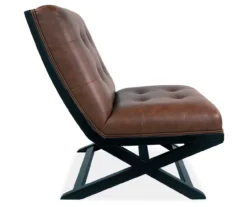 Sidewinder Brown Faux Leather Accent Chair -Franklin || DHP || PEAK Sofa Shop 810431434 4