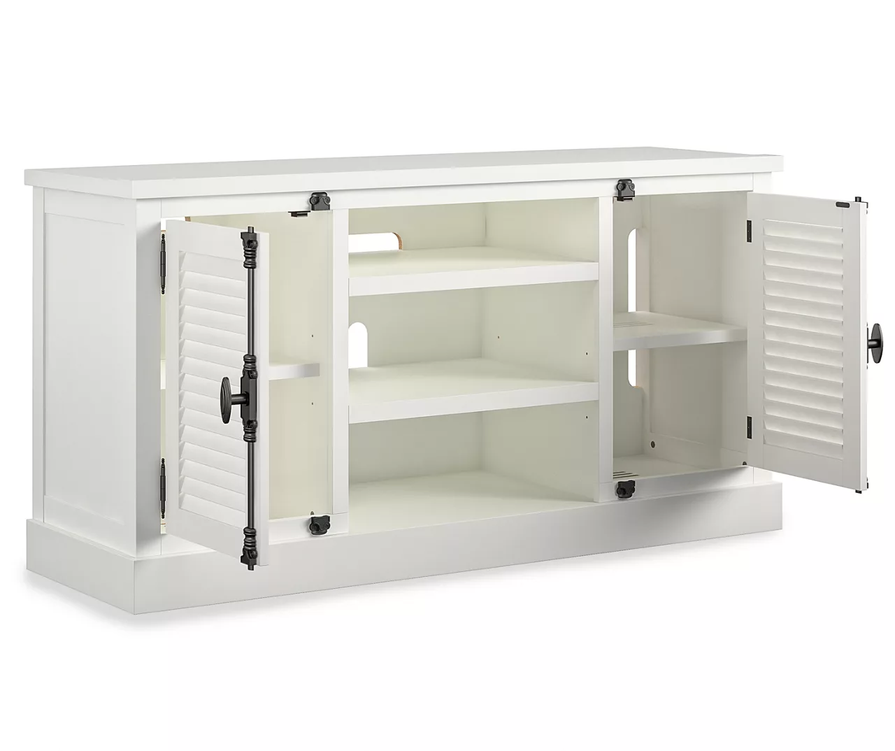 Lancaster White Shutter TV Stand 2 Lancaster White Shutter TV Stand - Image 2