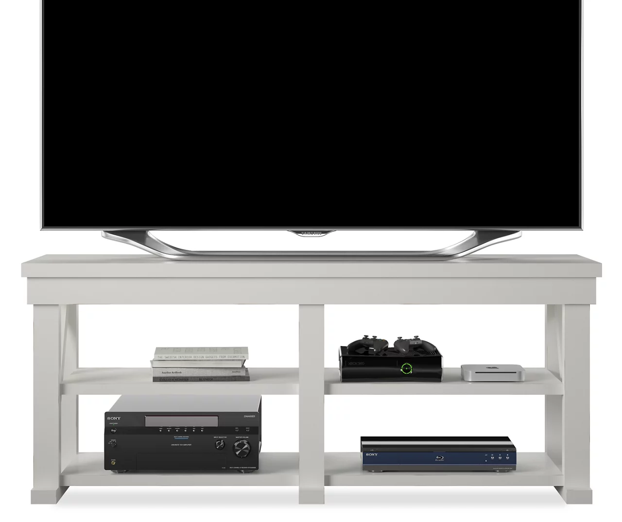 Stockton White TV Stand 3 Stockton White TV Stand - Image 3