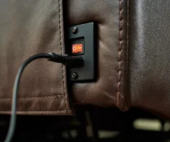 Wellsley Leather Power Reclining Console Loveseat -Franklin || DHP || PEAK Sofa Shop 810469258 810469259 1 2