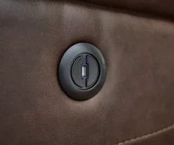 Wellsley Leather Power Reclining Console Loveseat -Franklin || DHP || PEAK Sofa Shop 810469258 810469259 2 2