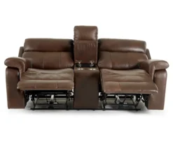 Wellsley Leather Power Reclining Console Loveseat -Franklin || DHP || PEAK Sofa Shop 810469259 5