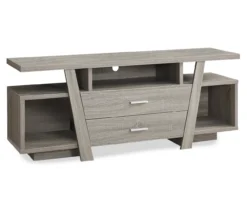 60" Dark Taupe 2-Drawer TV Stand