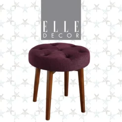 Penelope Eggplant Tufted Stool -Franklin || DHP || PEAK Sofa Shop 810513574