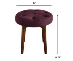 Penelope Eggplant Tufted Stool -Franklin || DHP || PEAK Sofa Shop 810513574 3