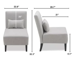 Serta Palisades Slipper Chair With Pillow 33 Serta Palisades Slipper Chair With Pillow -Franklin || DHP || PEAK Sofa Shop 810513584 5