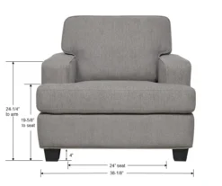 Rogers Gray Accent Chair 19 Rogers Gray Accent Chair -Franklin || DHP || PEAK Sofa Shop 810519884 6