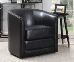 Hammond Classic Black Swivel Accent Chair -Franklin || DHP || PEAK Sofa Shop 810519935 7