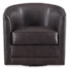 Willow River Hammond Faux Leather Swivel Accent Chair
