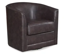 Willow River Hammond Faux Leather Swivel Accent Chair -Franklin || DHP || PEAK Sofa Shop 810519938 2