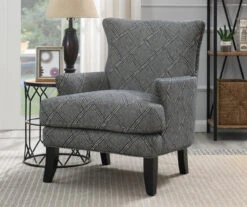 Bossa Gray Print Accent Chair -Franklin || DHP || PEAK Sofa Shop 810519952 7