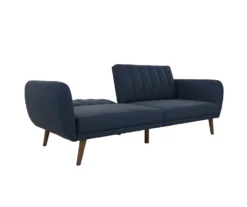 Brittany Navy Blue Linen Convertible Sleeper Futon 11 Brittany Navy Blue Linen Convertible Sleeper Futon -Franklin || DHP || PEAK Sofa Shop 810535269 6