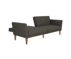 Regal Gray Linen Convertible Sleeper Futon 10 Regal Gray Linen Convertible Sleeper Futon -Franklin || DHP || PEAK Sofa Shop 810535613 5