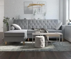 CosmoLiving Liberty Gray Chenille Sectional Storage Futon 10 CosmoLiving Liberty Gray Chenille Sectional Storage Futon -Franklin || DHP || PEAK Sofa Shop 810541025 4