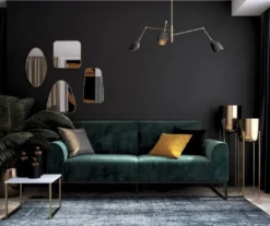 CosmoLiving Adley Teal Velvet Coil Convertible Sleeper Futon -Franklin || DHP || PEAK Sofa Shop 810541038 3