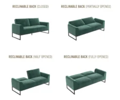 CosmoLiving Adley Teal Velvet Coil Convertible Sleeper Futon -Franklin || DHP || PEAK Sofa Shop 810541038 6