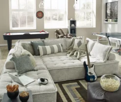 Bales Checkered Taupe Upholstered Accent Chair -Franklin || DHP || PEAK Sofa Shop 810542299 11