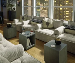 Bales Checkered Taupe Upholstered Accent Chair -Franklin || DHP || PEAK Sofa Shop 810542299 16