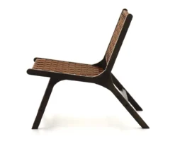 Fayme Camel Armless Leather Woven-Back Lounge Chair -Franklin || DHP || PEAK Sofa Shop 810542301 4