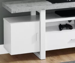 60" White & Cement Look TV Stand 6 60" White & Cement Look TV Stand -Franklin || DHP || PEAK Sofa Shop 810542414 3