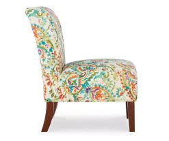 Danna Multicolor Upholstered Paisley Curved Back Slipper Chair -Franklin || DHP || PEAK Sofa Shop 810543301 3
