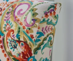 Danna Multicolor Upholstered Paisley Curved Back Slipper Chair -Franklin || DHP || PEAK Sofa Shop 810543301 7