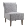 Jane Dark Gray Upholstered Coastal Slipper Chair
