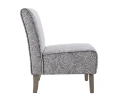 Jane Dark Gray Upholstered Coastal Slipper Chair -Franklin || DHP || PEAK Sofa Shop 810543303 4