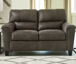 Navi Smoke Faux Leather Loveseat 9 Navi Smoke Faux Leather Loveseat -Franklin || DHP || PEAK Sofa Shop 810587444 6 1