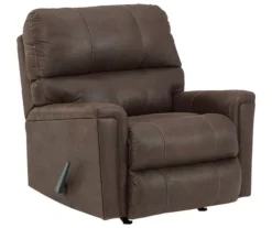 Navi Chestnut Faux Leather Rocker Recliner -Franklin || DHP || PEAK Sofa Shop 810587485 1