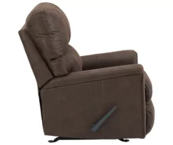 Navi Chestnut Faux Leather Rocker Recliner -Franklin || DHP || PEAK Sofa Shop 810587485 5