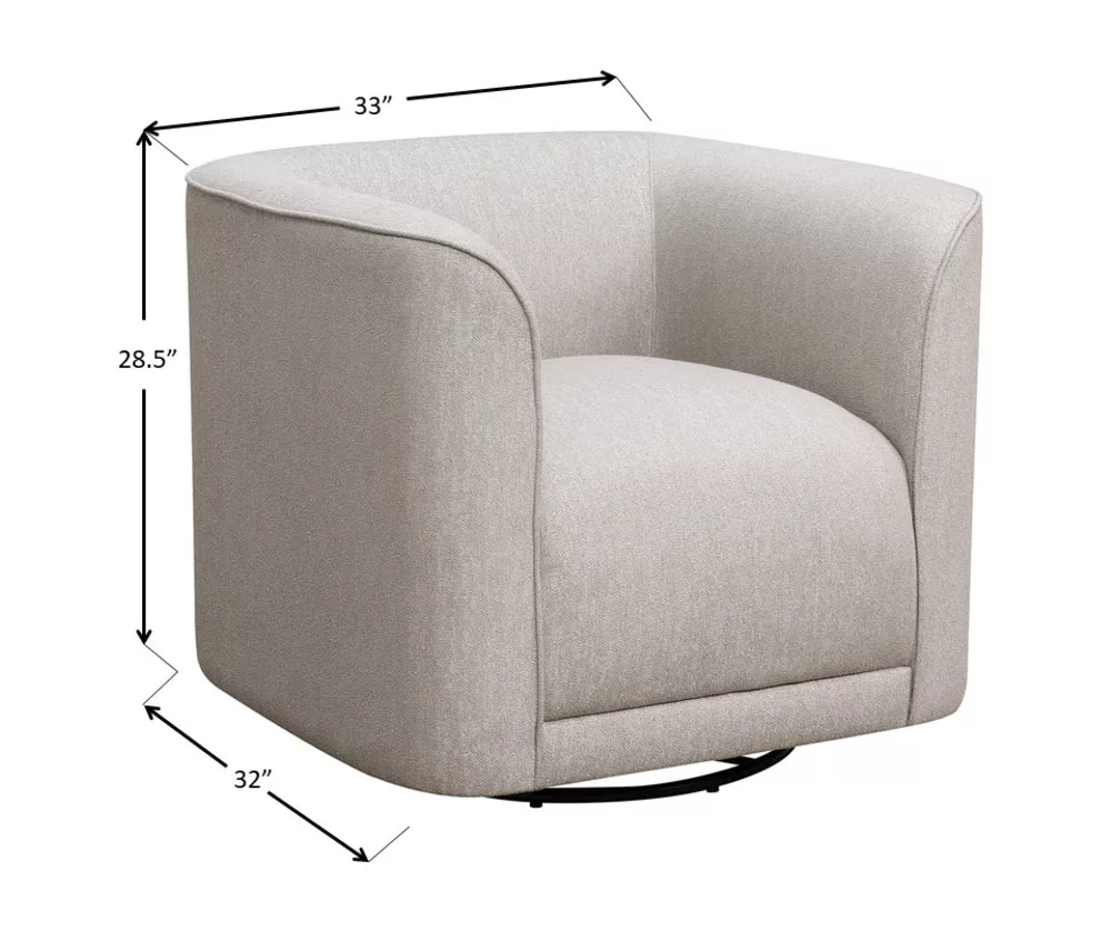 Saco Sand Swivel Accent Chair 5 Saco Sand Swivel Accent Chair - Image 5