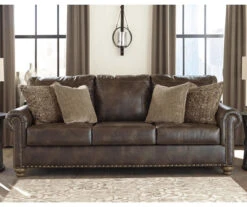 Nicorvo Coffee Faux Leather Sofa -Franklin || DHP || PEAK Sofa Shop 810594588 1 1