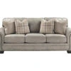 Olsberg Steel Faux Suede Sofa