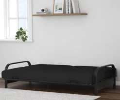 DHP Elbern Black Metal Futon With Black Microfiber Cover -Franklin || DHP || PEAK Sofa Shop 810598097 4