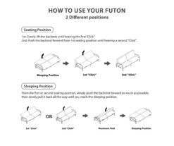 DHP Elbern Black Metal Futon With Black Microfiber Cover -Franklin || DHP || PEAK Sofa Shop 810598097 5