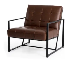 Glitzhome Modern Industrial Faux Leather Accent Chairs, 2-Pack -Franklin || DHP || PEAK Sofa Shop 810598913 A0 4