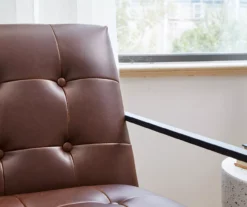 Glitzhome Modern Industrial Faux Leather Accent Chairs, 2-Pack -Franklin || DHP || PEAK Sofa Shop 810598913 A0 5