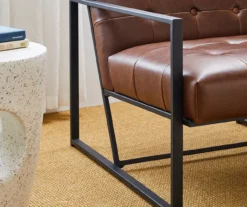 Glitzhome Modern Industrial Faux Leather Accent Chairs, 2-Pack -Franklin || DHP || PEAK Sofa Shop 810598913 A0 6