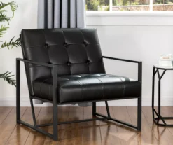 Glitzhome Modern Industrial Faux Leather Accent Chairs, 2-Pack -Franklin || DHP || PEAK Sofa Shop 810598914 A0 3