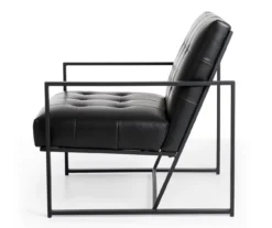 Glitzhome Modern Industrial Faux Leather Accent Chairs, 2-Pack -Franklin || DHP || PEAK Sofa Shop 810598914 A0 4