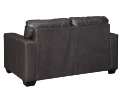 Morelos Gray Leather Loveseat -Franklin || DHP || PEAK Sofa Shop 810610794 A0 2